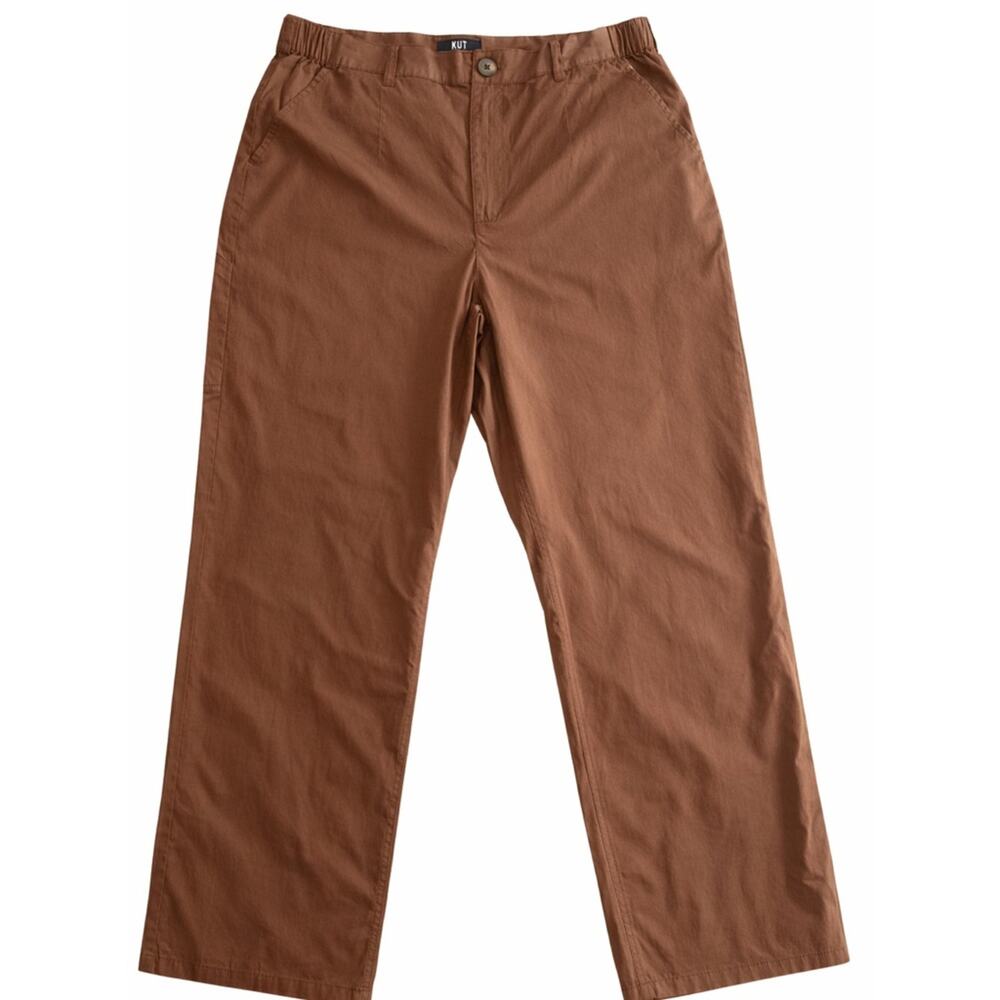 Kut From The Kloth Charlene Wide Leg High Rise Cotton Stretch Pants Size 14P NWT - Picture 2 of 6